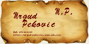 Mrgud Peković vizit kartica
